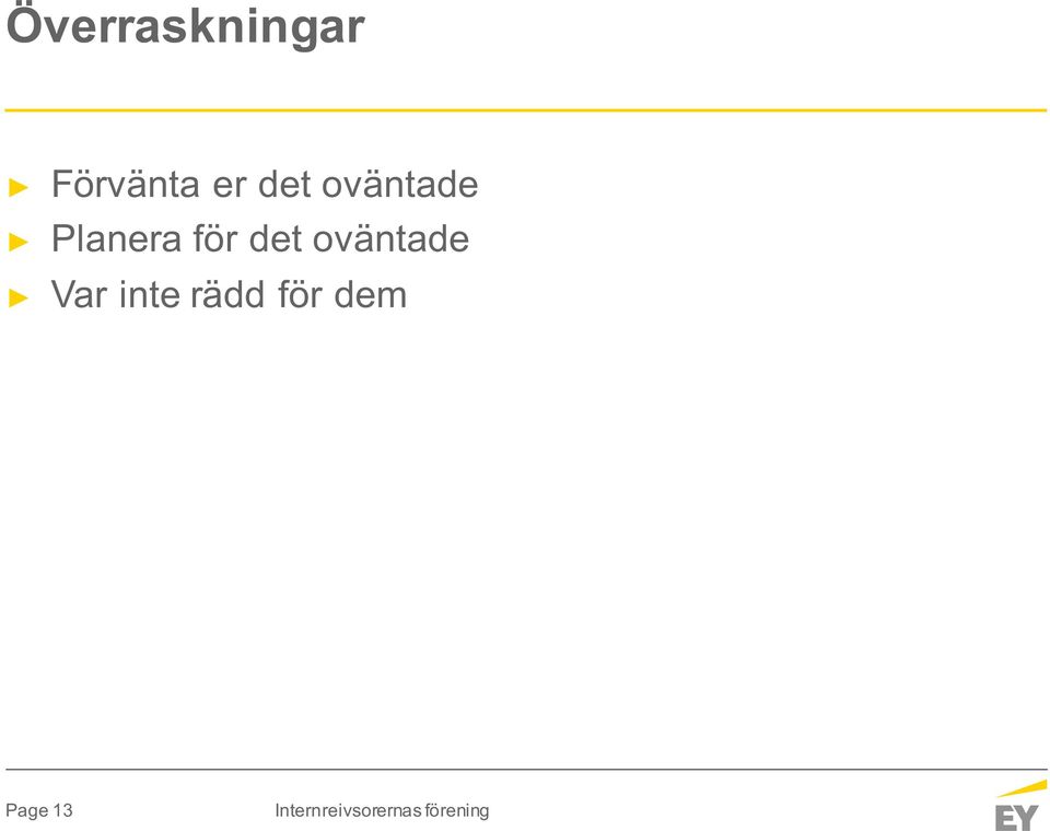 för det oväntade Var