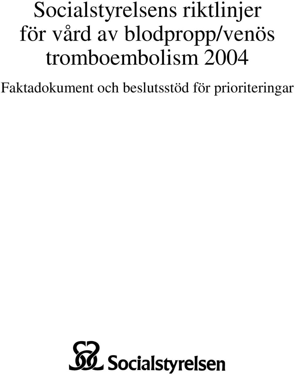 tromboembolism 2004