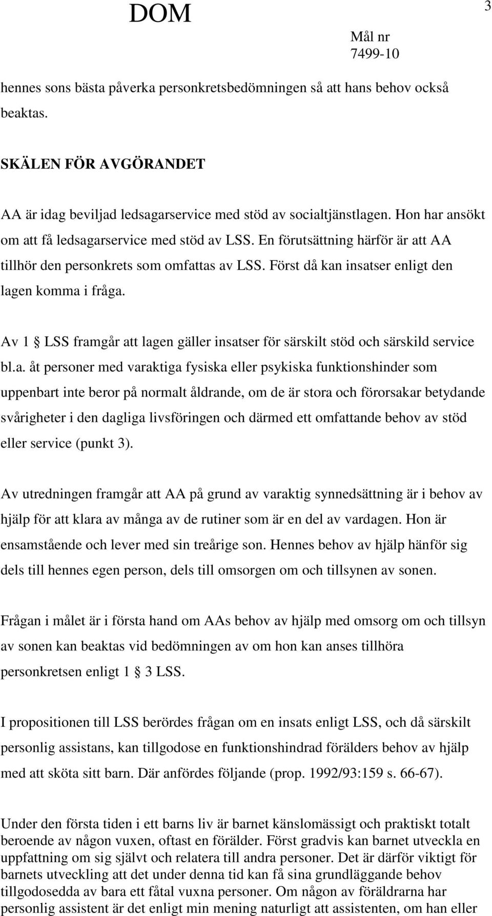 Av 1 LSS fram