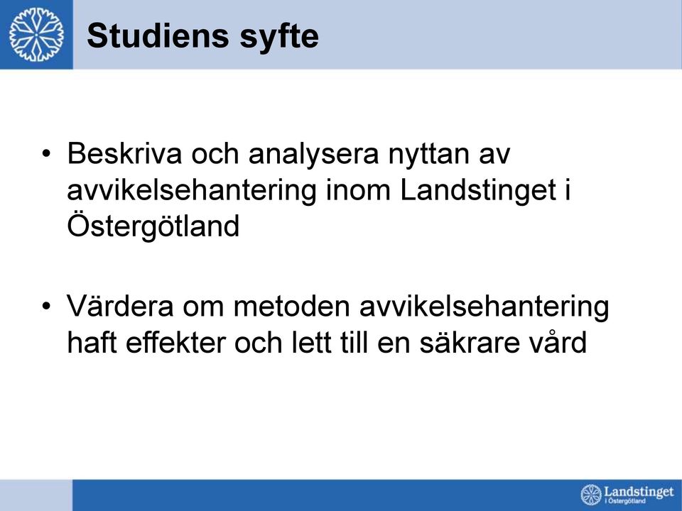 Östergötland Värdera om metoden