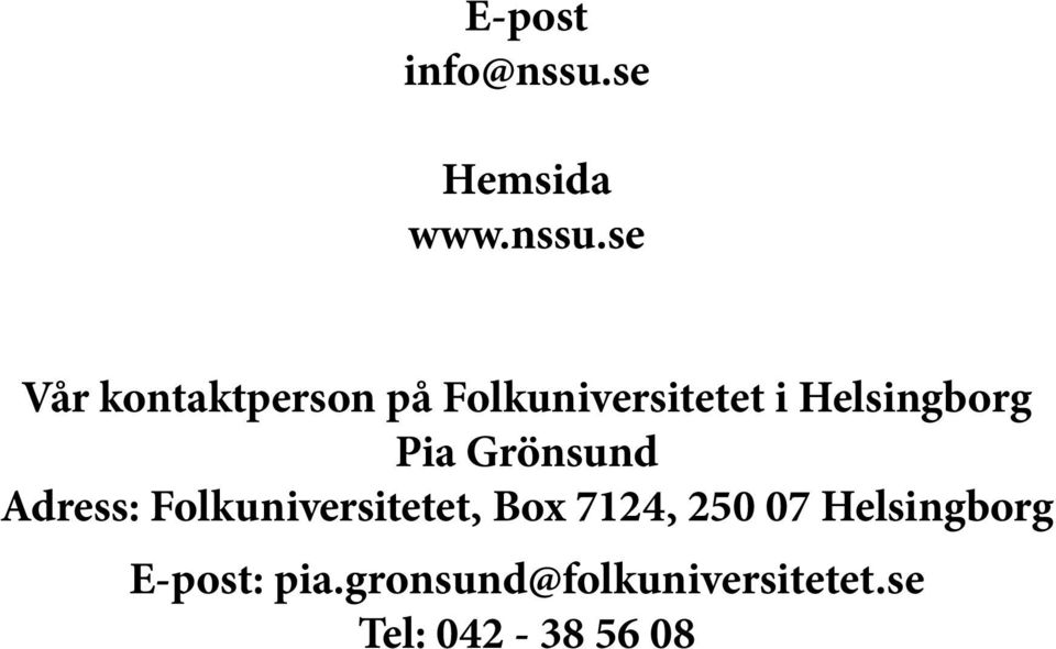 se Vår kontaktperson på Folkuniversitetet i Helsingborg