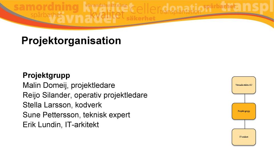 Stella Larsson, kodverk Sune Pettersson, teknisk expert