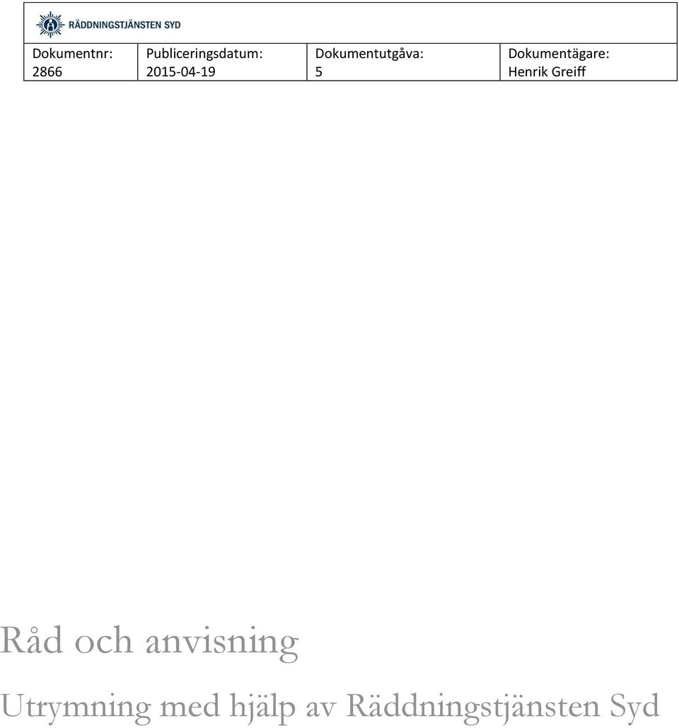 Utrymning med