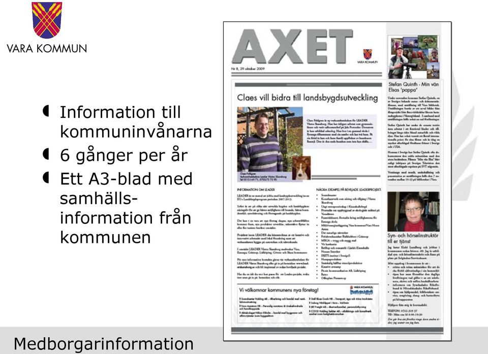 år Ett A3-blad med