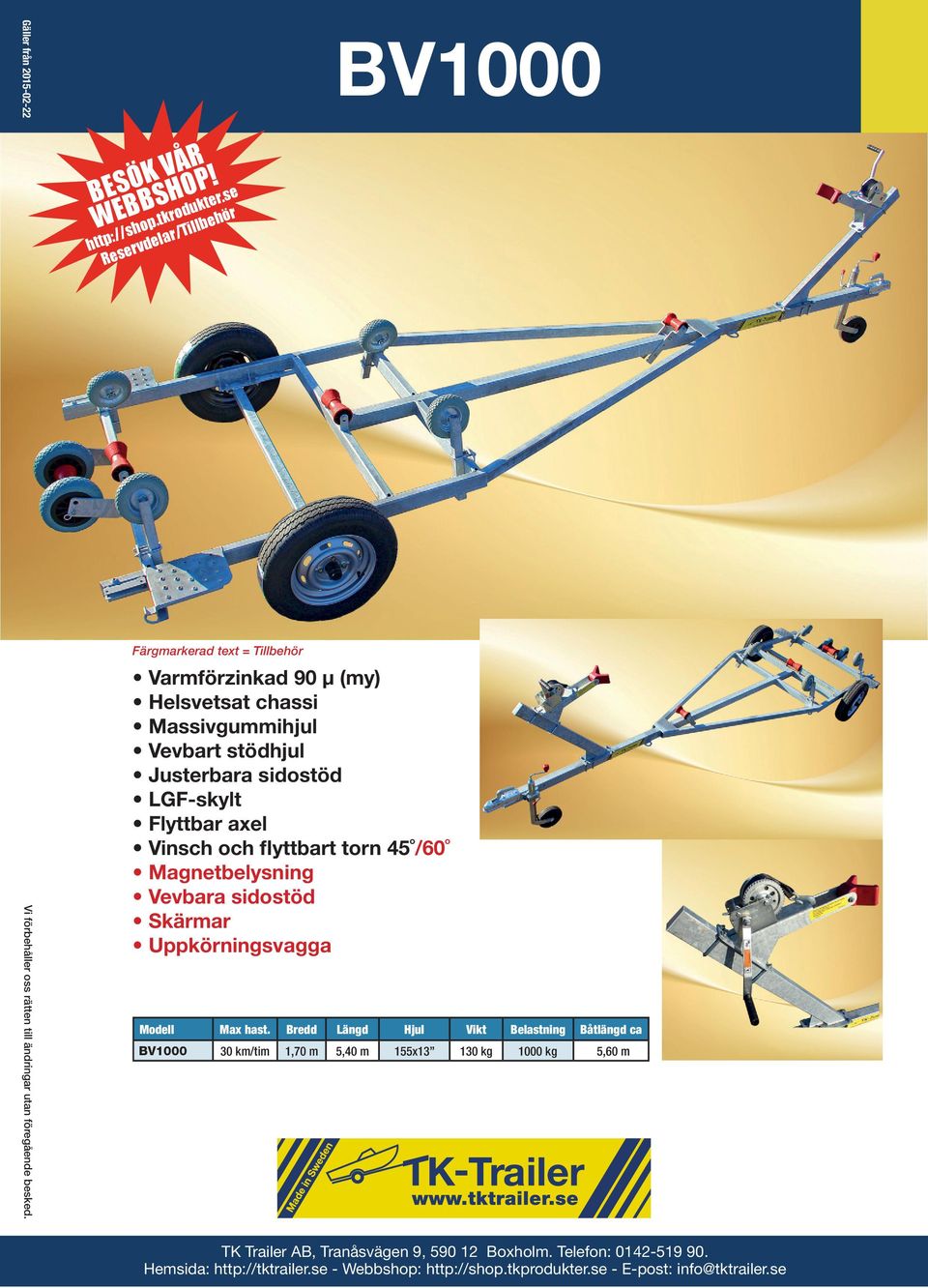 BV1000 30 km/tim 1,70 m