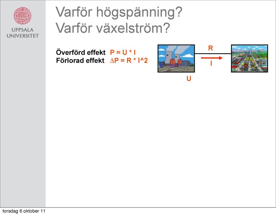Överförd effekt P = U *