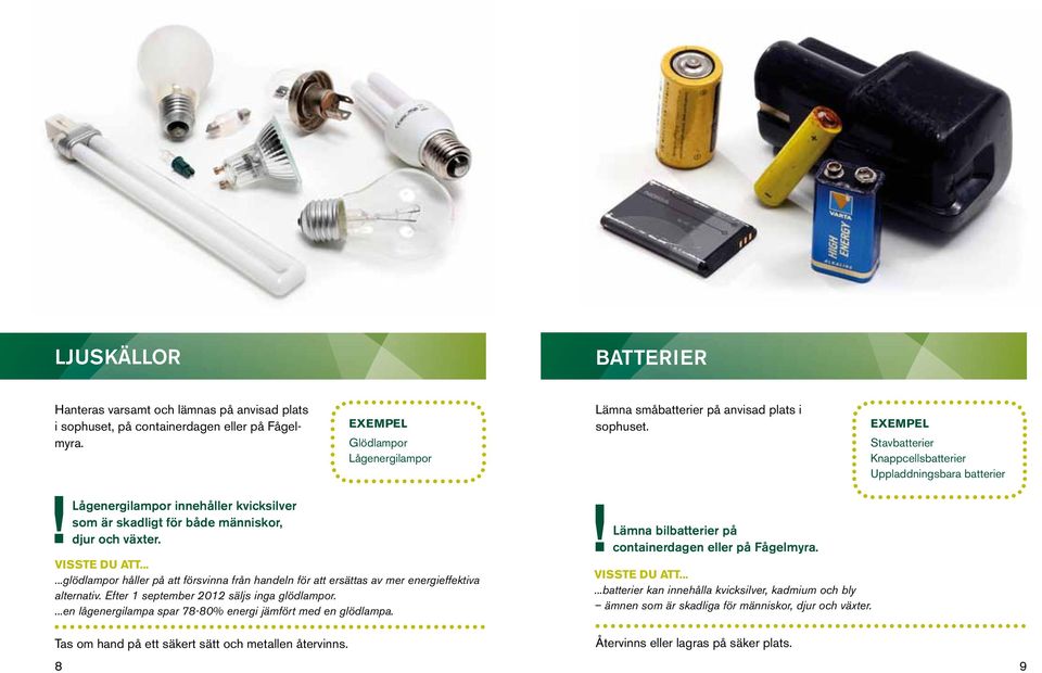 ...glödlampor håller på att försvinna från handeln för att ersättas av mer energi effektiva alternativ. Efter 1 september 2012 säljs inga glödlampor.