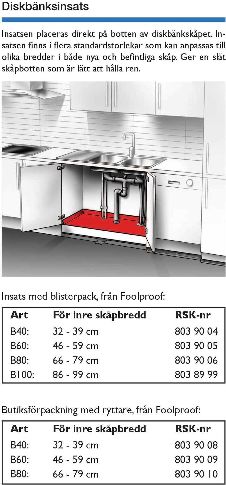 Ger en slät skåpbotten som är lätt att hålla ren.