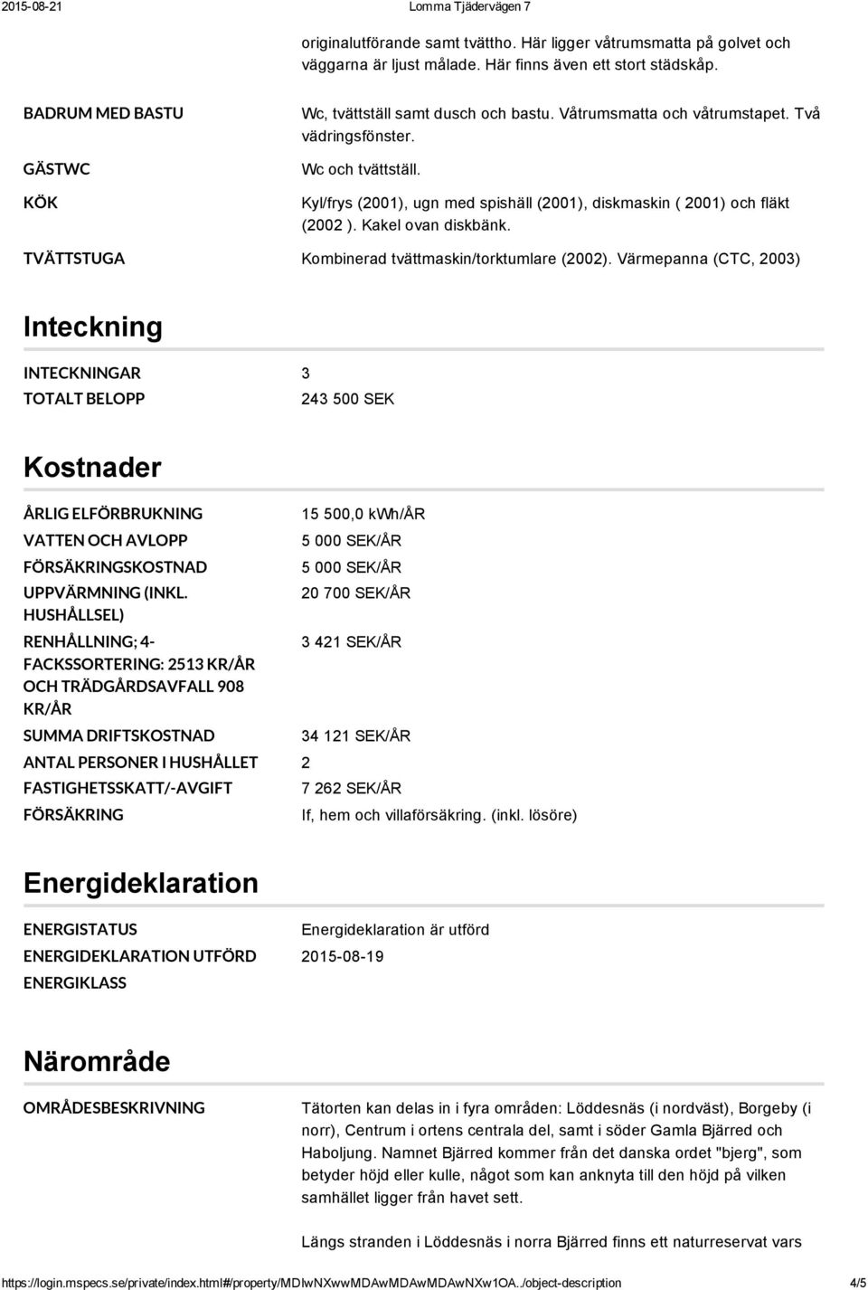 TVÄTTSTUGA Kombinerad tvättmaskin/torktumlare (2002).