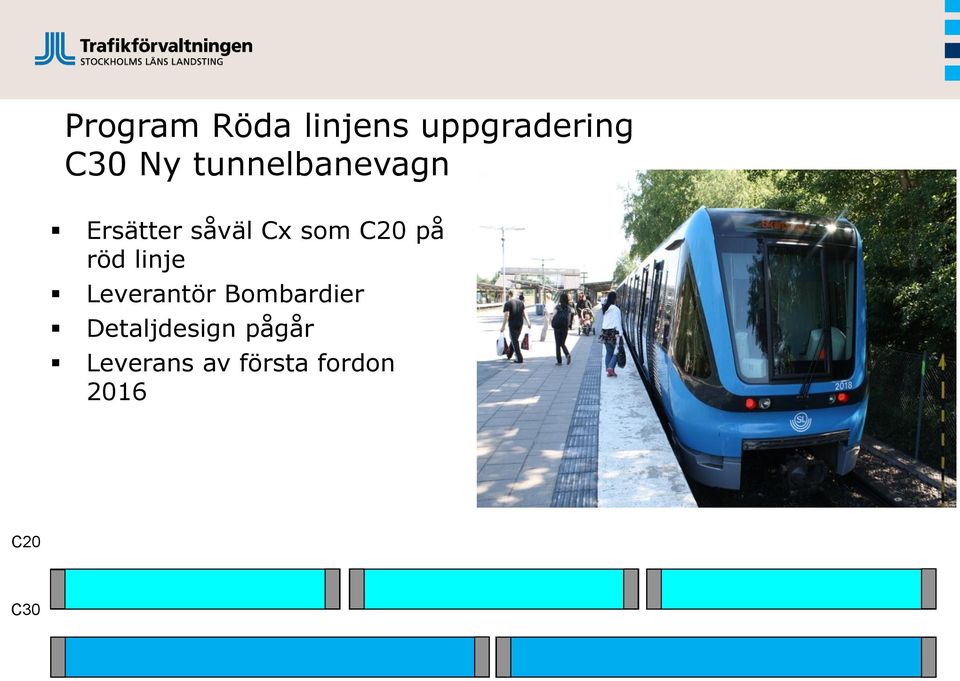 röd linje Leverantör Bombardier