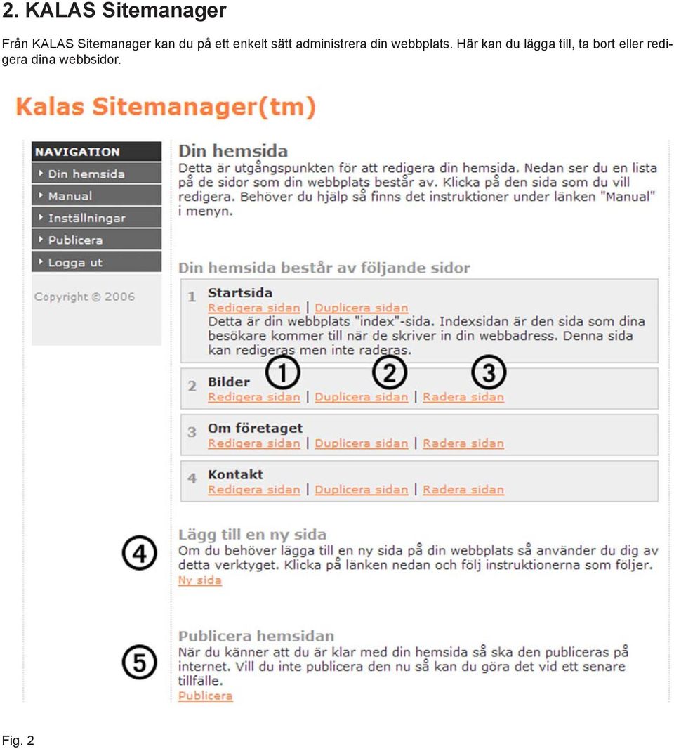 administrera din webbplats.