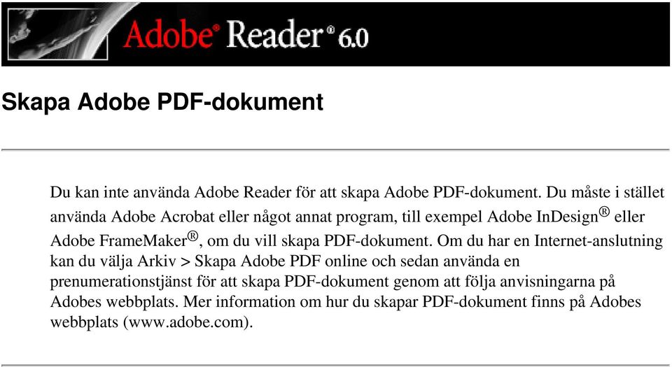 skapa PDF-dokument.