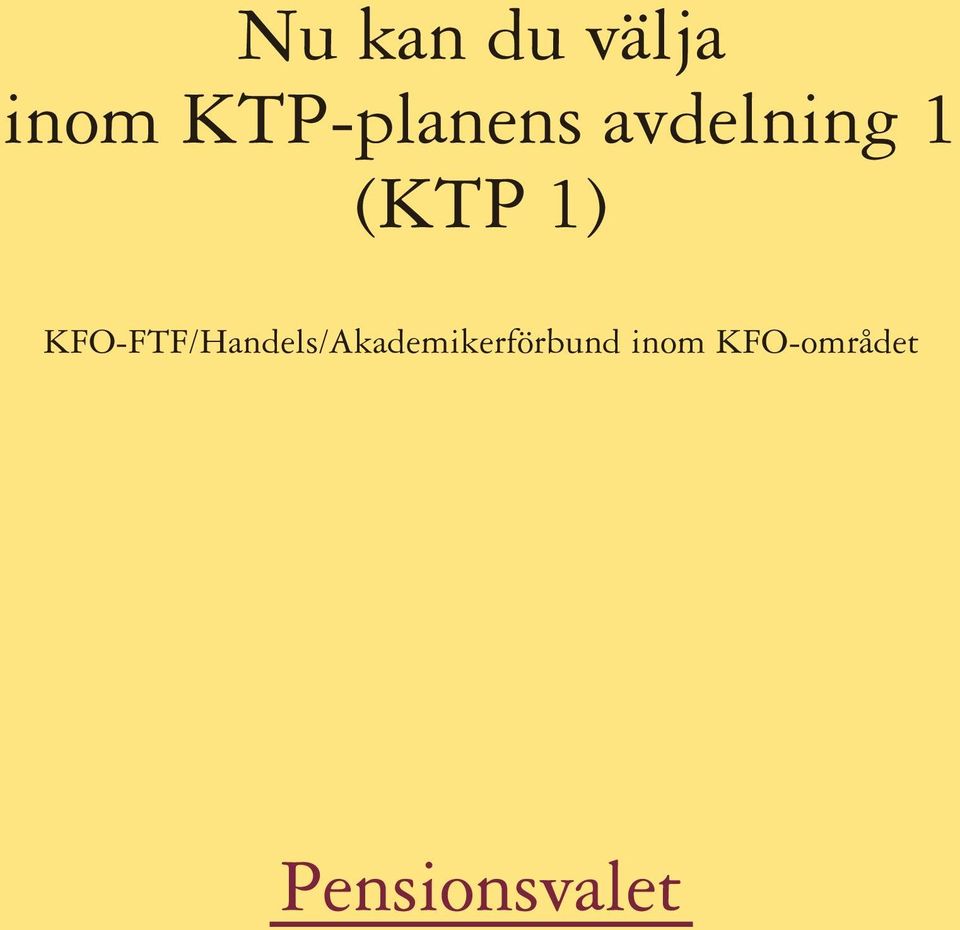 KTP-planens avdelning 1 (KTP