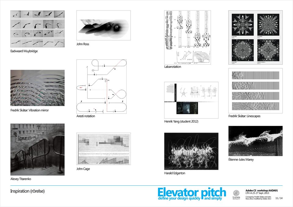 (student 2012) Étienne-Jules Marey John Cage Harald Edgerton Alexey