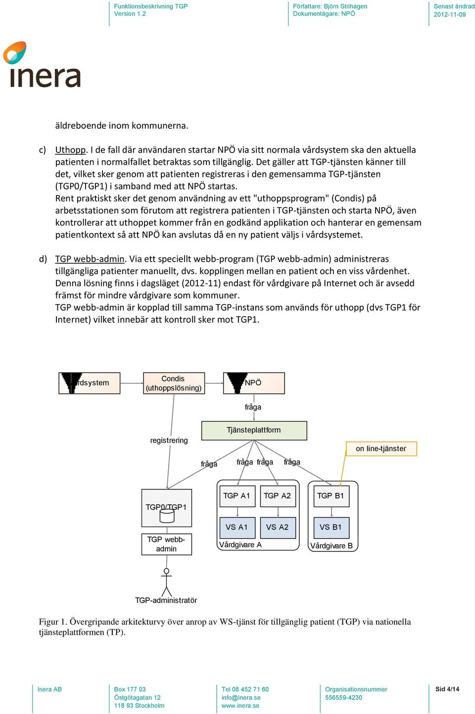 Rent praktiskt sker det genom användning av ett "uthoppsprogram" (Condis) på arbetsstationen som förutom att registrera patienten i TGP-tjänsten och starta NPÖ, även kontrollerar att uthoppet kommer