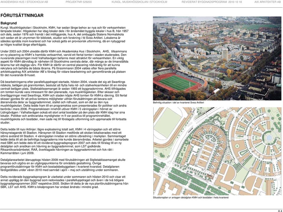 Högskolan har idag lokaler dels i för ändamålet byggda lokaler i hus B, från 1957 och dels, sedan 1976 och framåt i det intilliggande, hus A, det ombyggda Statens Normalskola och sedan ett år