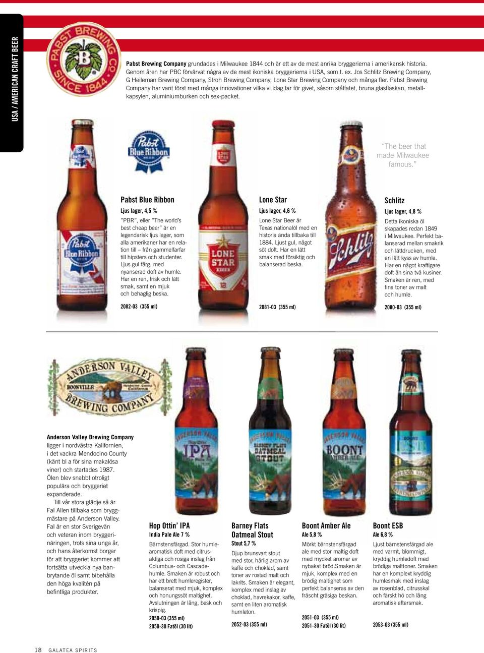 Jos Schlitz Brewing Company, G Heileman Brewing Company, Stroh Brewing Company, Lone Star Brewing Company och många fler.