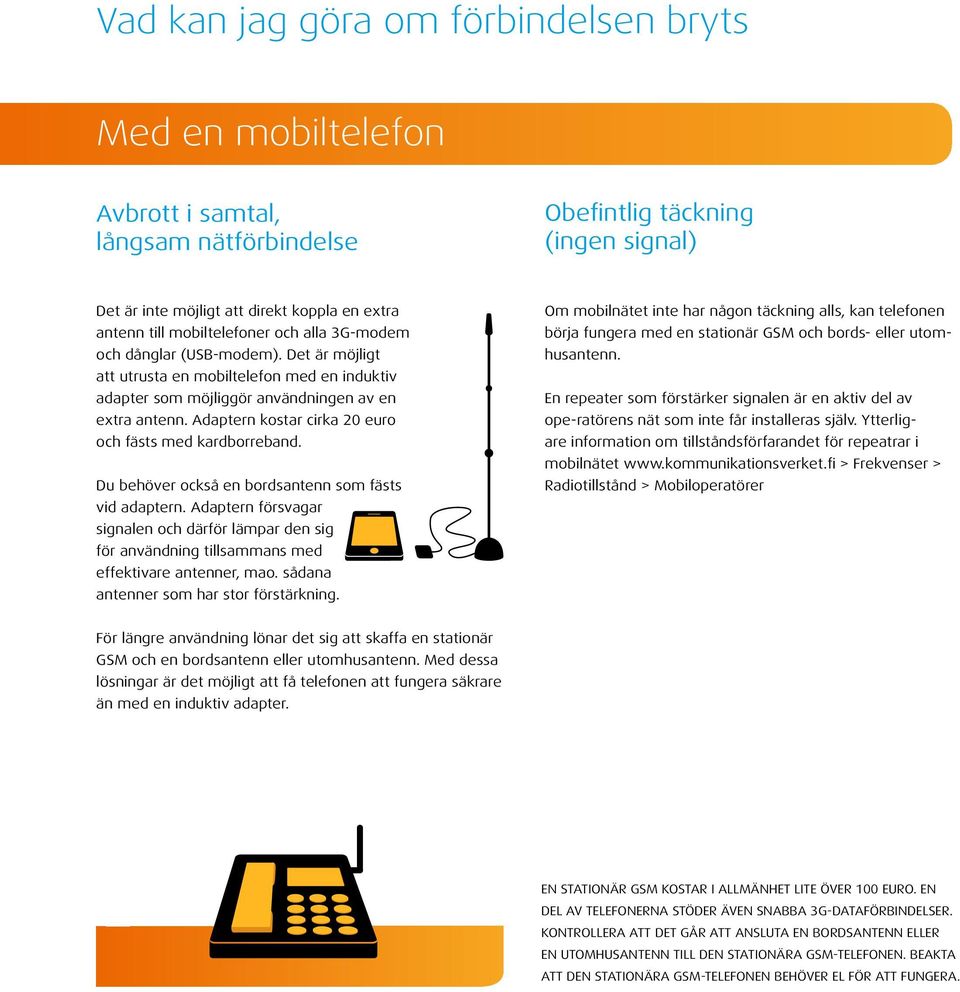 Adaptern kostar cirka 20 euro och fästs med kardborreband. Du behöver också en bordsantenn som fästs vid adaptern.