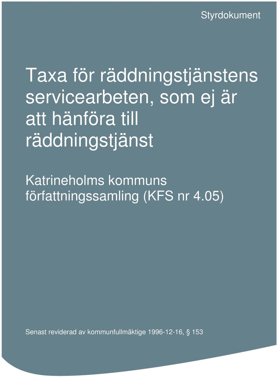 räddningstjänst Katrineholms kommuns