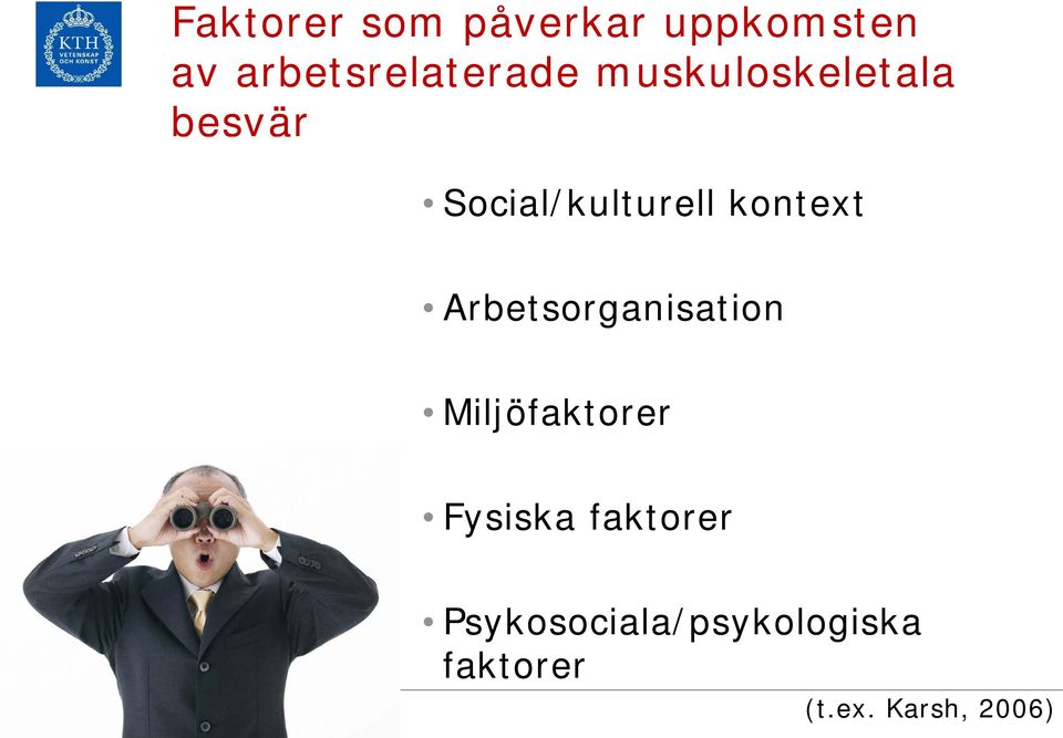 Social/kulturell kontext Arbetsorganisation