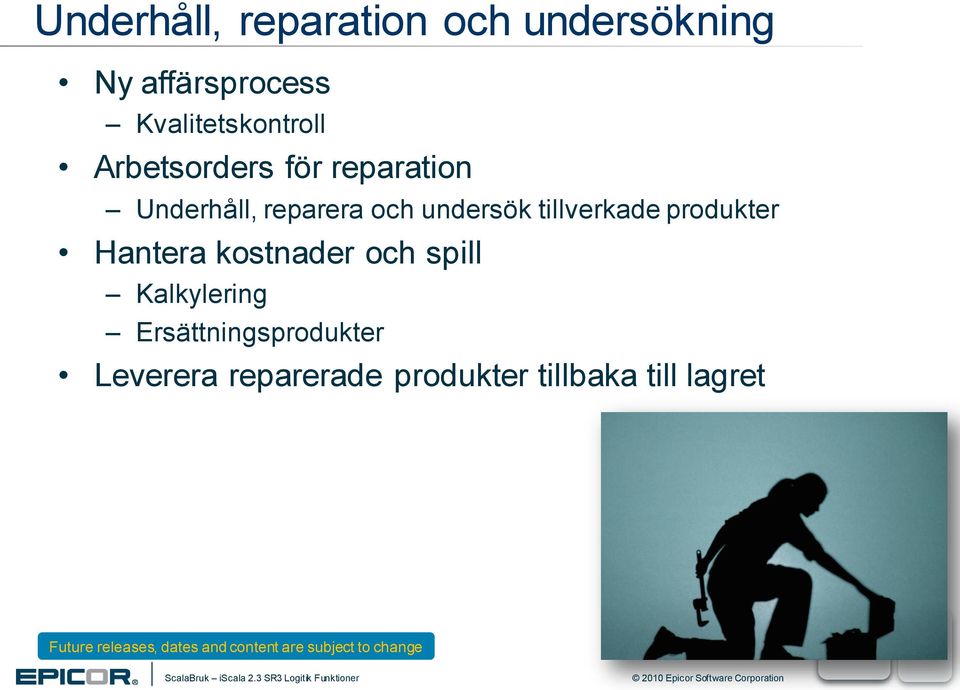 och undersök tillverkade produkter Hantera kostnader och spill