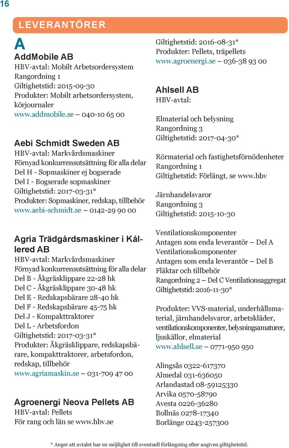 2017-03-31* Produkter: Sopmaskiner, redskap, tillbehör www.aebi-schmidt.