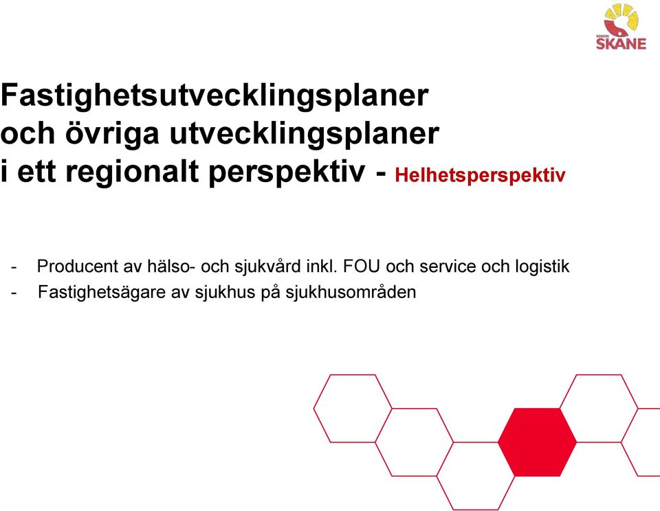 Helhetsperspektiv - Producent av hälso- och sjukvård