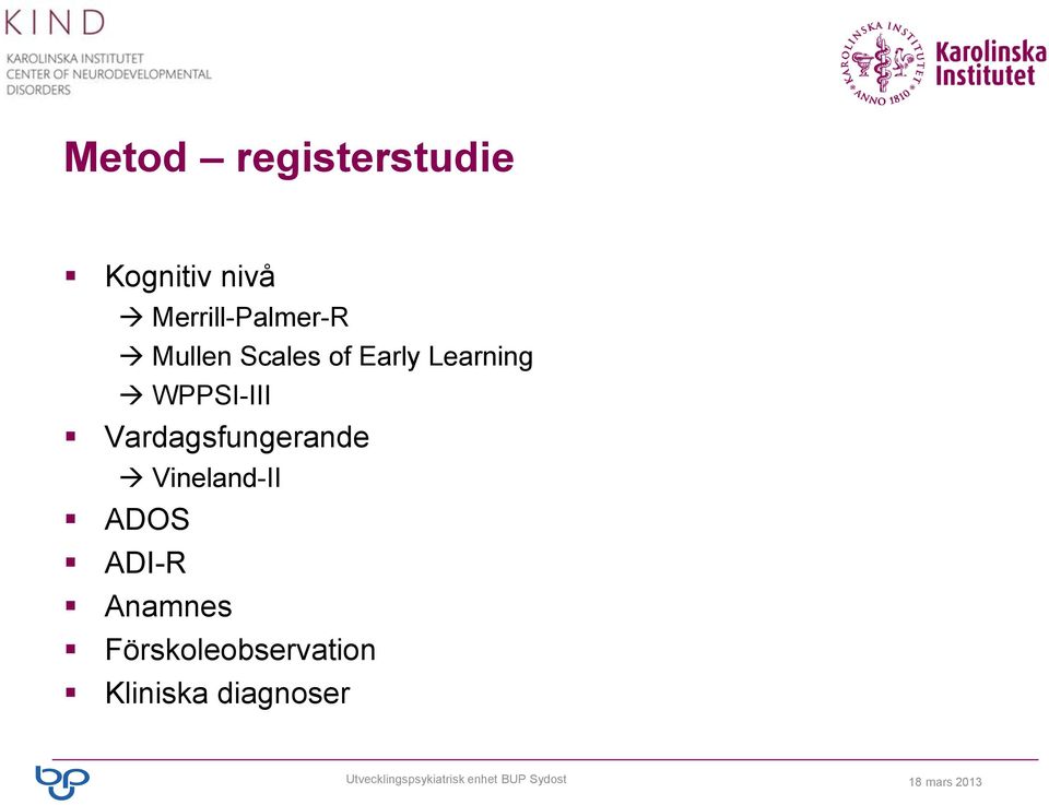 Learning WPPSI-III Vardagsfungerande