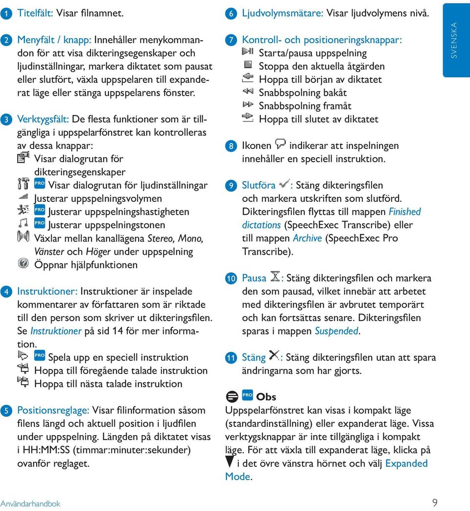 uppspelarens fönster.