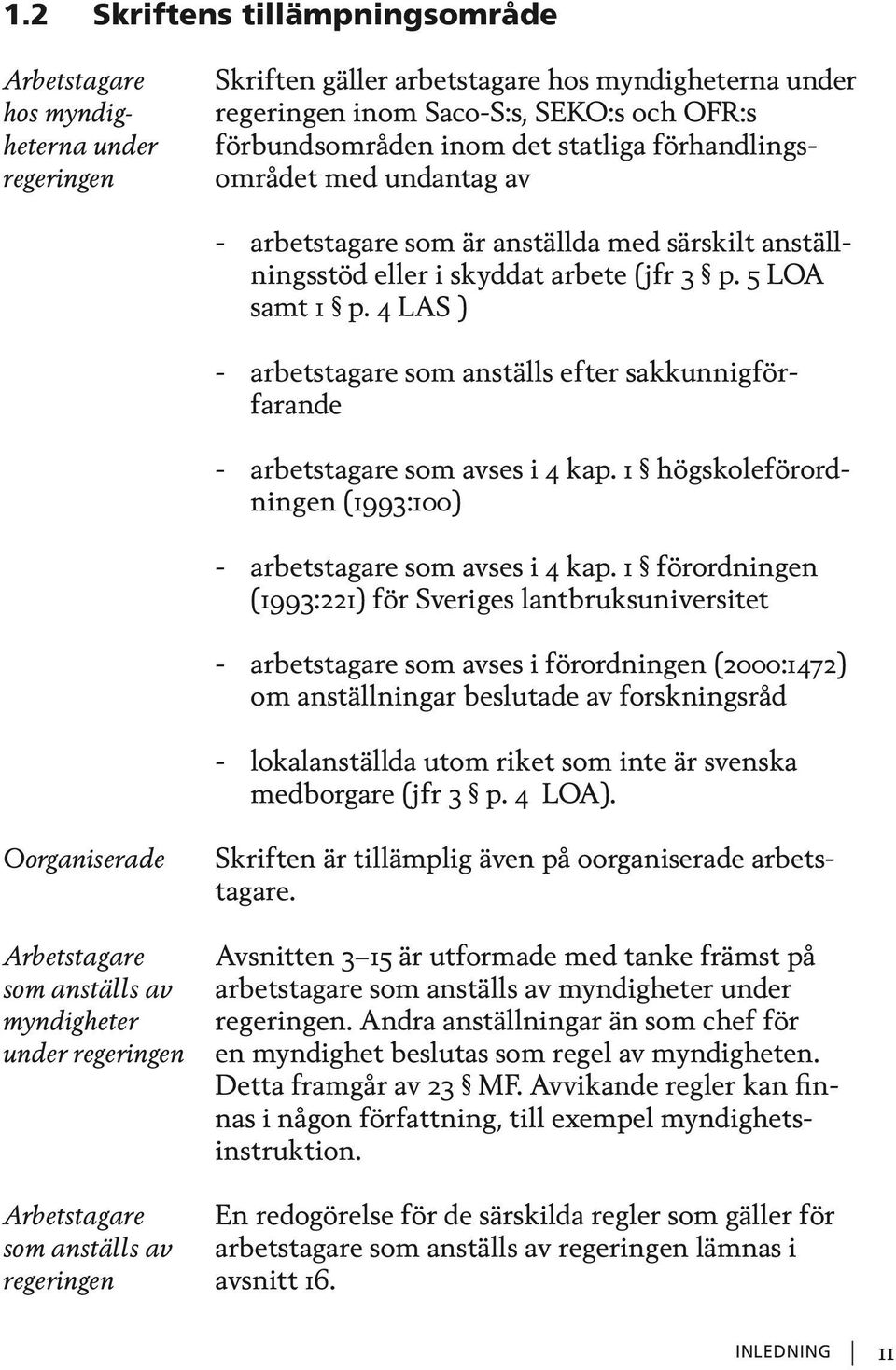 4 LAS ) - arbetstagare som anställs efter sakkunnigförfarande - arbetstagare som avses i 4 kap. 1 högskoleförordningen (1993:100) - arbetstagare som avses i 4 kap.