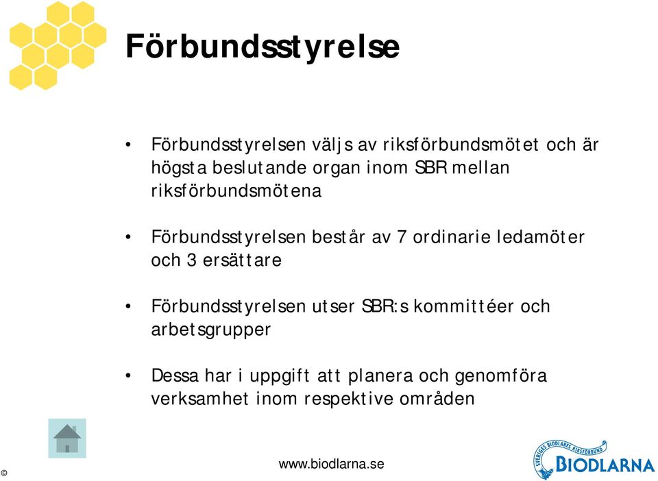 ordinarie ledamöter och 3 ersättare Förbundsstyrelsen utser SBR:s kommittéer och