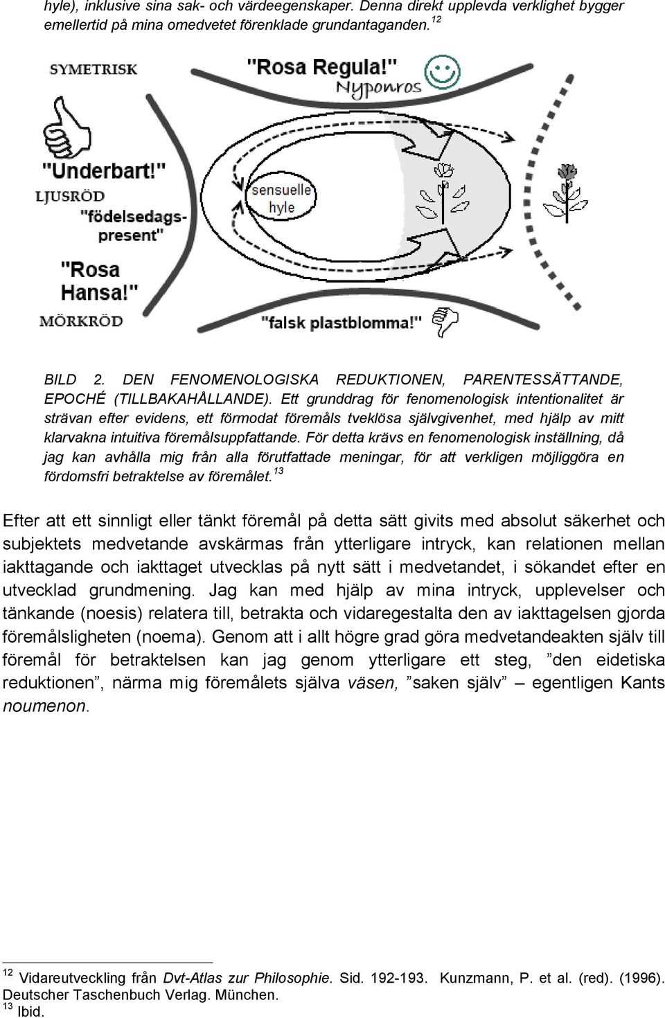 Ett grunddrag för fenomenologisk intentionalitet är strävan efter evidens, ett förmodat föremåls tveklösa självgivenhet, med hjälp av mitt klarvakna intuitiva föremålsuppfattande.