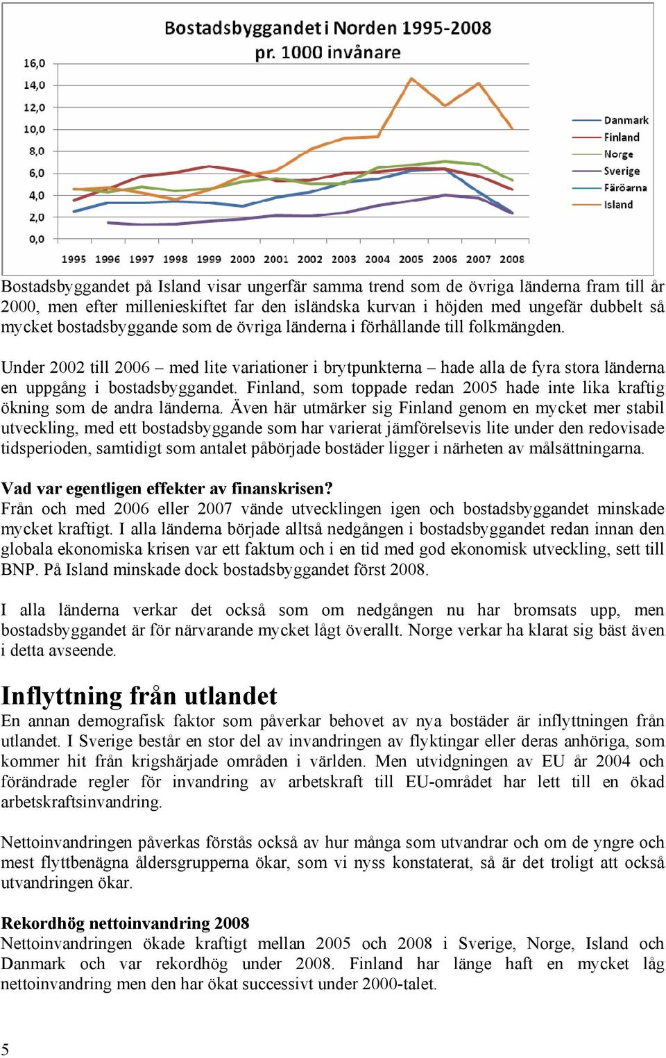 Finland, som toppade redan 2005 hade inte lika kraftig ökning som de andra länderna.