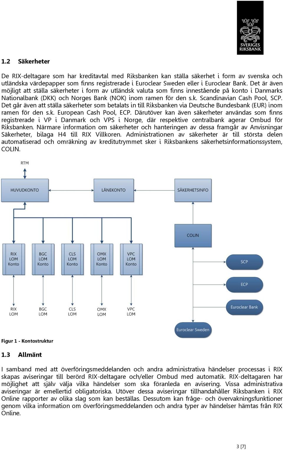 Det går även att ställa säkerheter som betalats in till Riksbanken via Deutsche Bundesbank (EUR) inom ramen för den s.k. European Cash Pool, ECP.