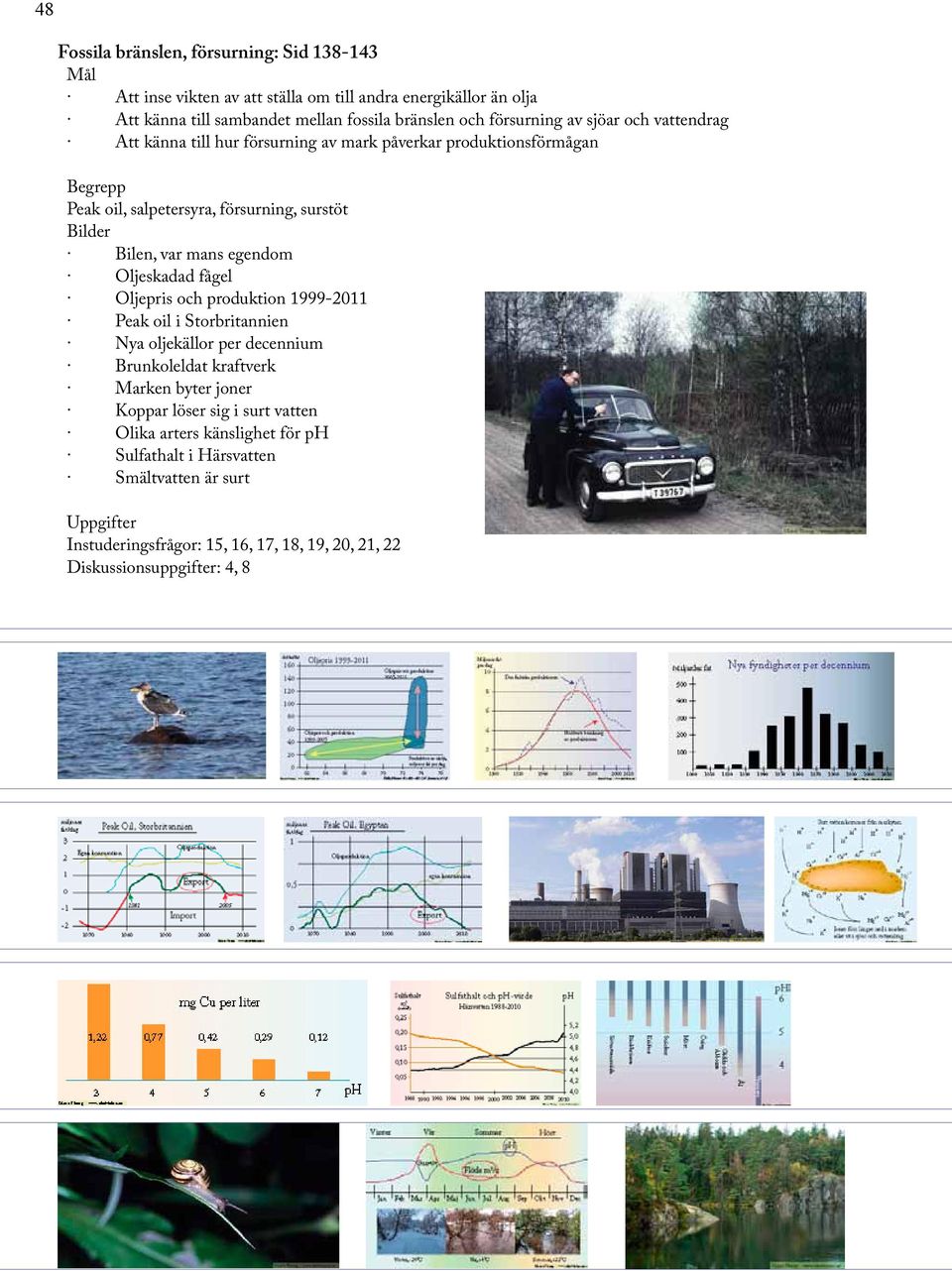 egendom Oljeskadad fågel Oljepris och produktion 1999-2011 Peak oil i Storbritannien Nya oljekällor per decennium Brunkoleldat kraftverk Marken byter joner Koppar