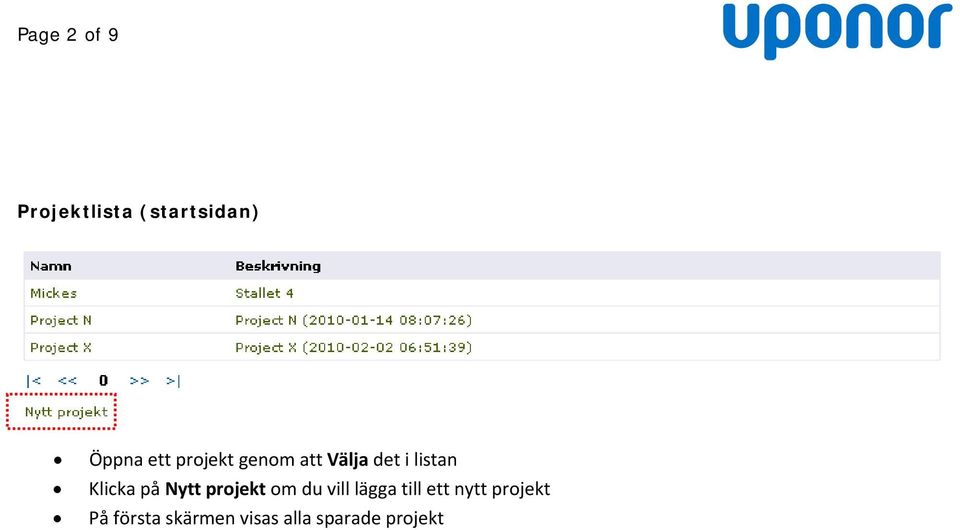 Nytt projekt om du vill lägga till ett nytt