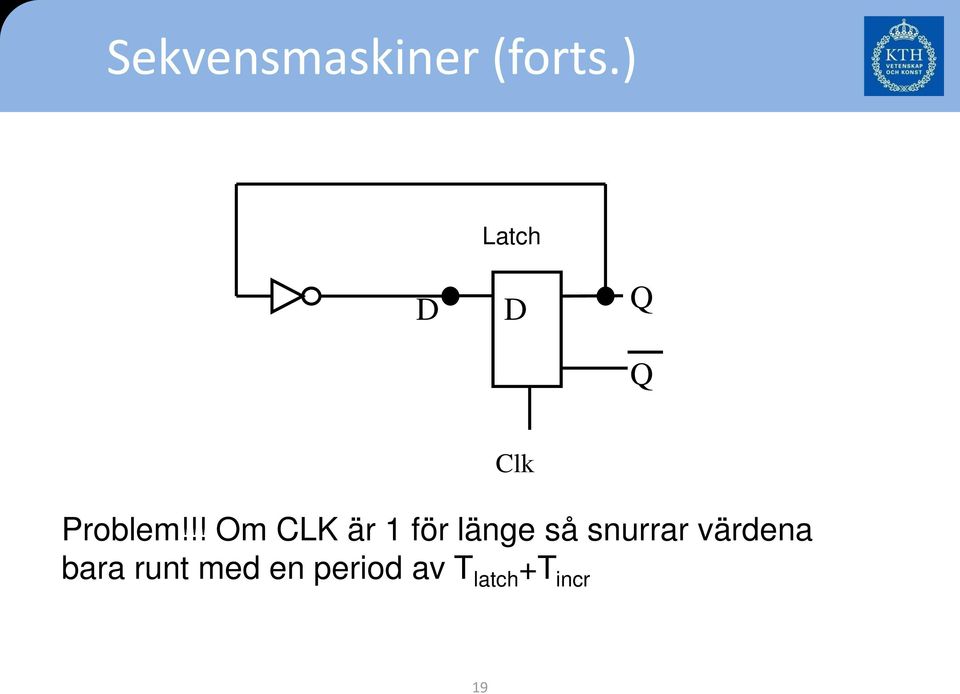 !! Om CLK är 1 för länge så