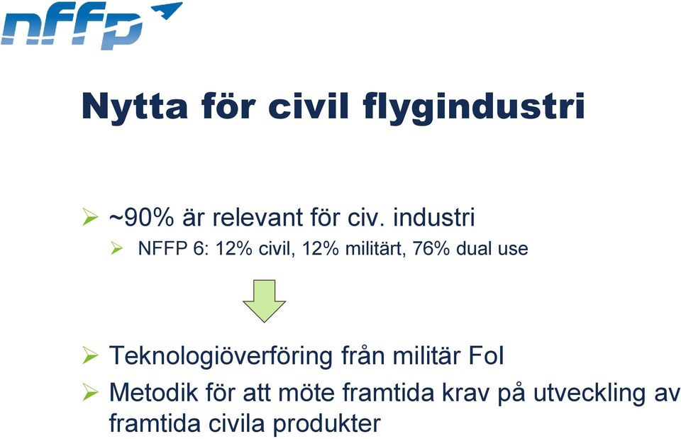 Teknologiöverföring från militär FoI Metodik för att