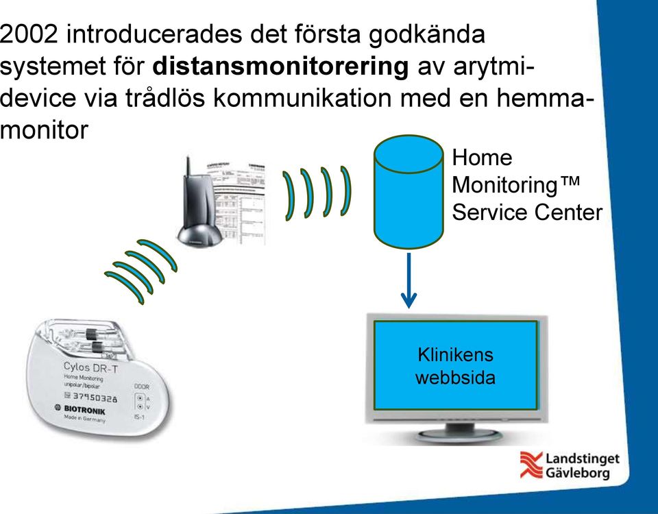 arytmidevice via trådlös kommunikation med en