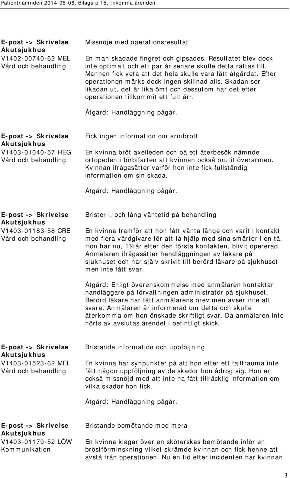 Skadan ser likadan ut, det är lika ömt och dessutom har det efter operationen tillkommit ett fult ärr.