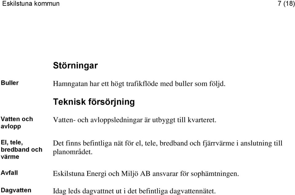 är utbyggt till kvarteret.