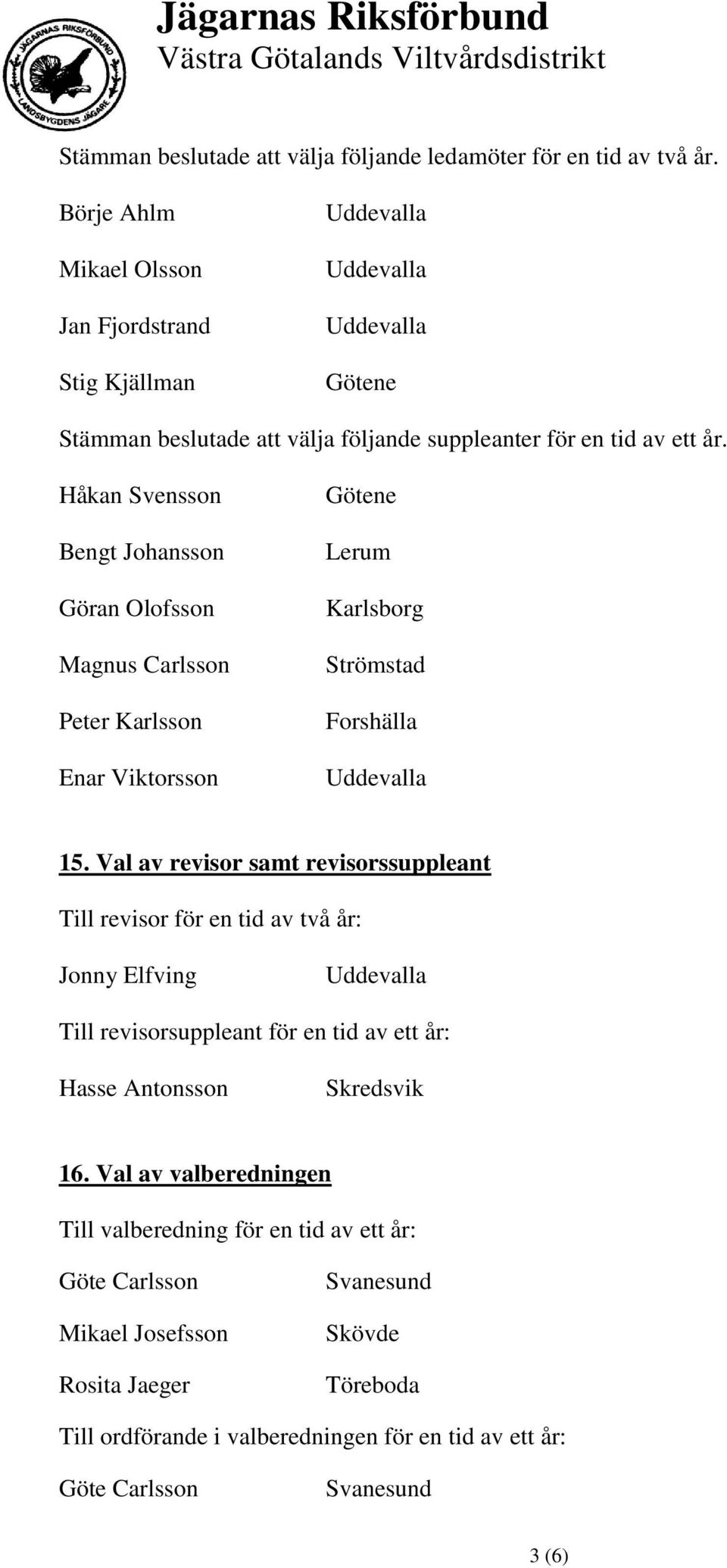 Håkan Svensson Bengt Johansson Göran Olofsson Magnus Carlsson Peter Karlsson Enar Viktorsson Strömstad Forshälla 15.