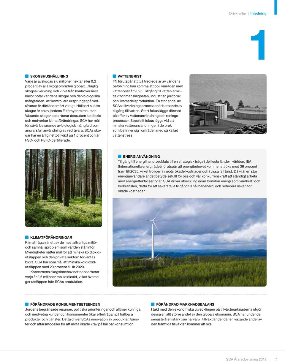 Hållbart skötta skogar är en av jordens få förnybara resurser. Växande skogar absorberar dessutom koldioxid och motverkar klimatförändringar.