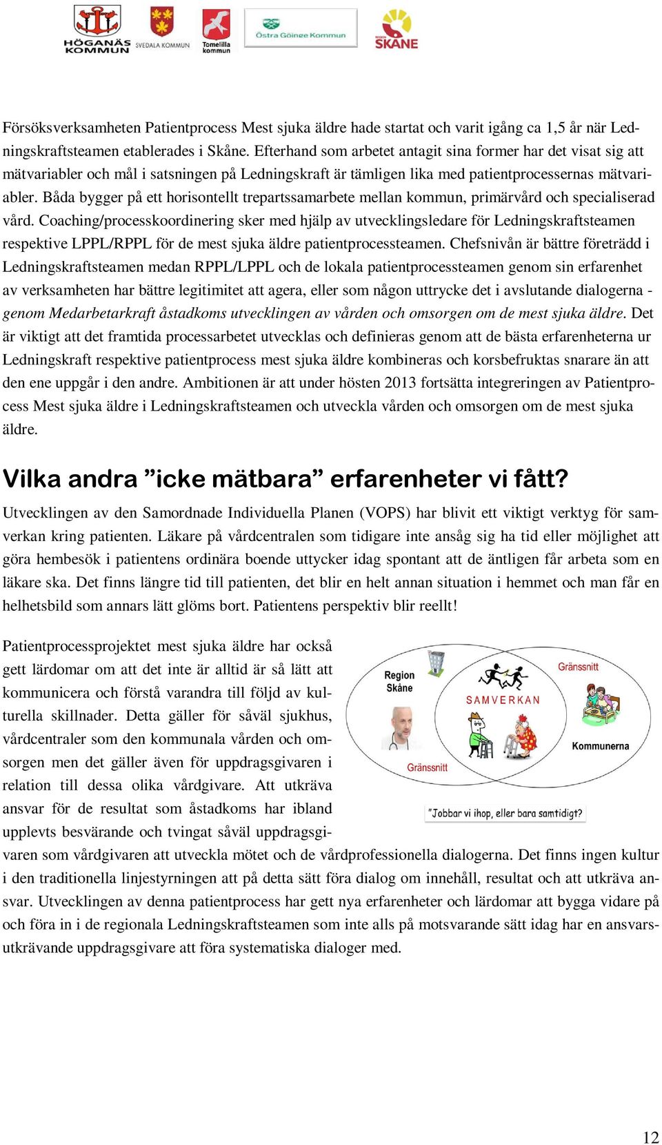 Båda bygger på ett horisontellt trepartssamarbete mellan kommun, primärvård och specialiserad vård.