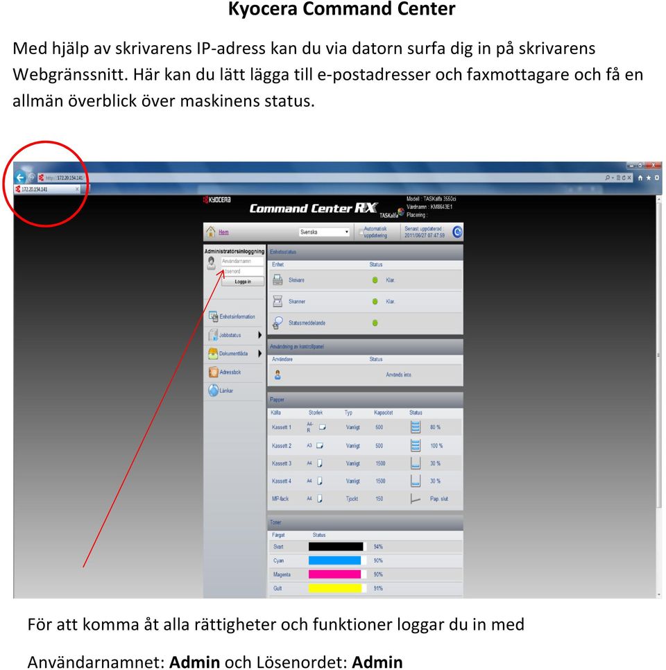 Här kan du lätt lägga till e-postadresser och faxmottagare och få en allmän