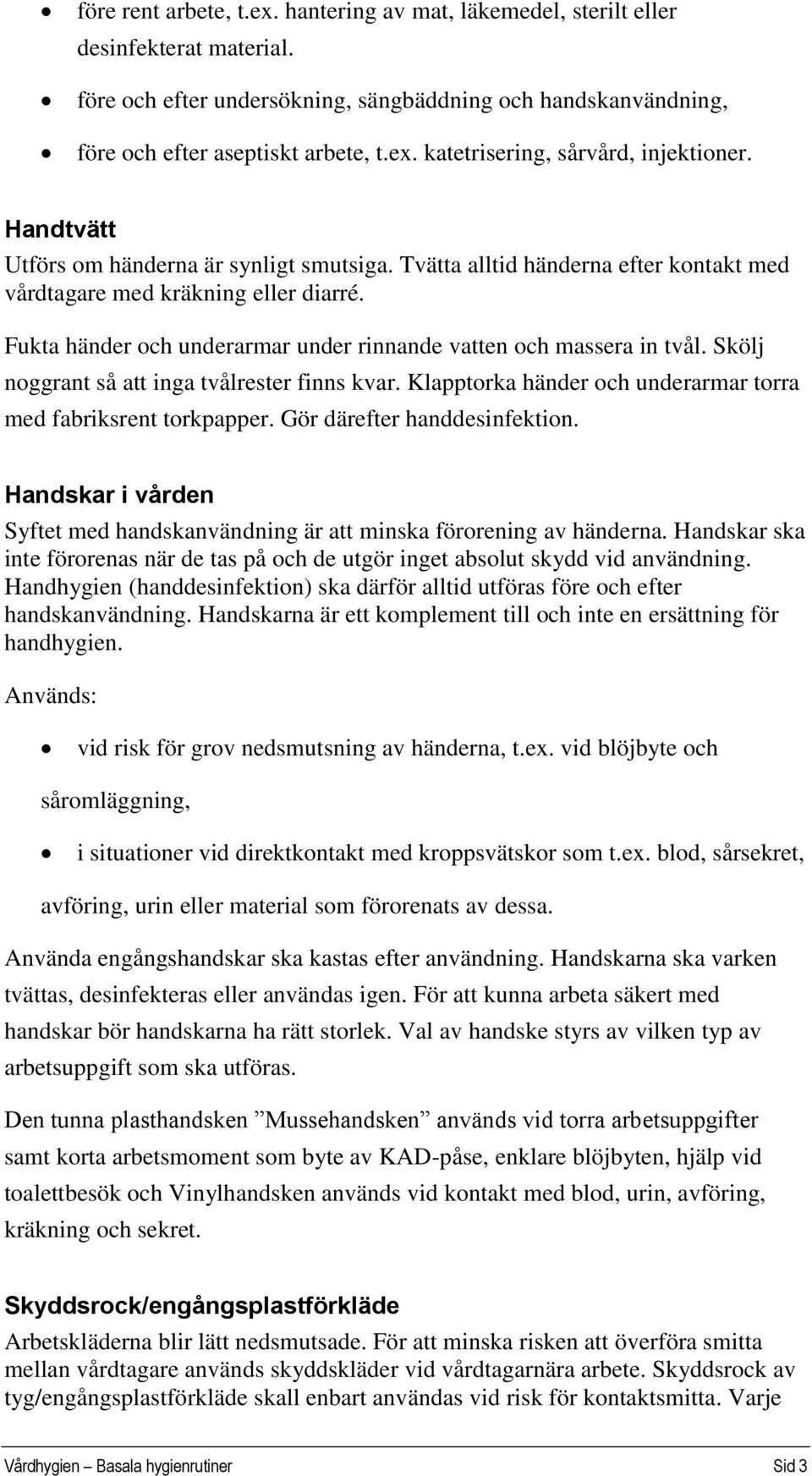 Vårdhygien - Basala hygienrutiner - PDF Free Download