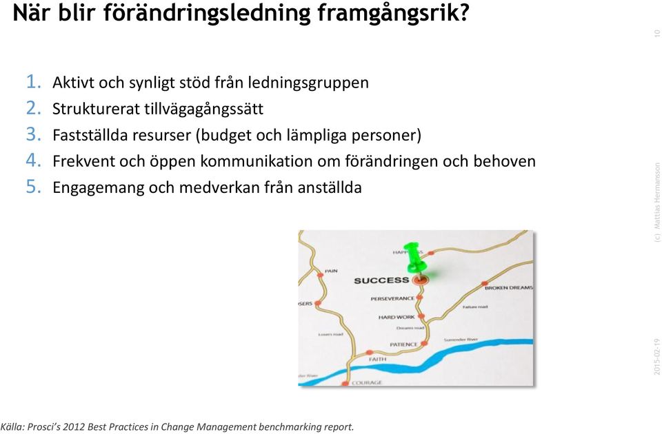 Fastställda resurser (budget och lämpliga personer) 4.