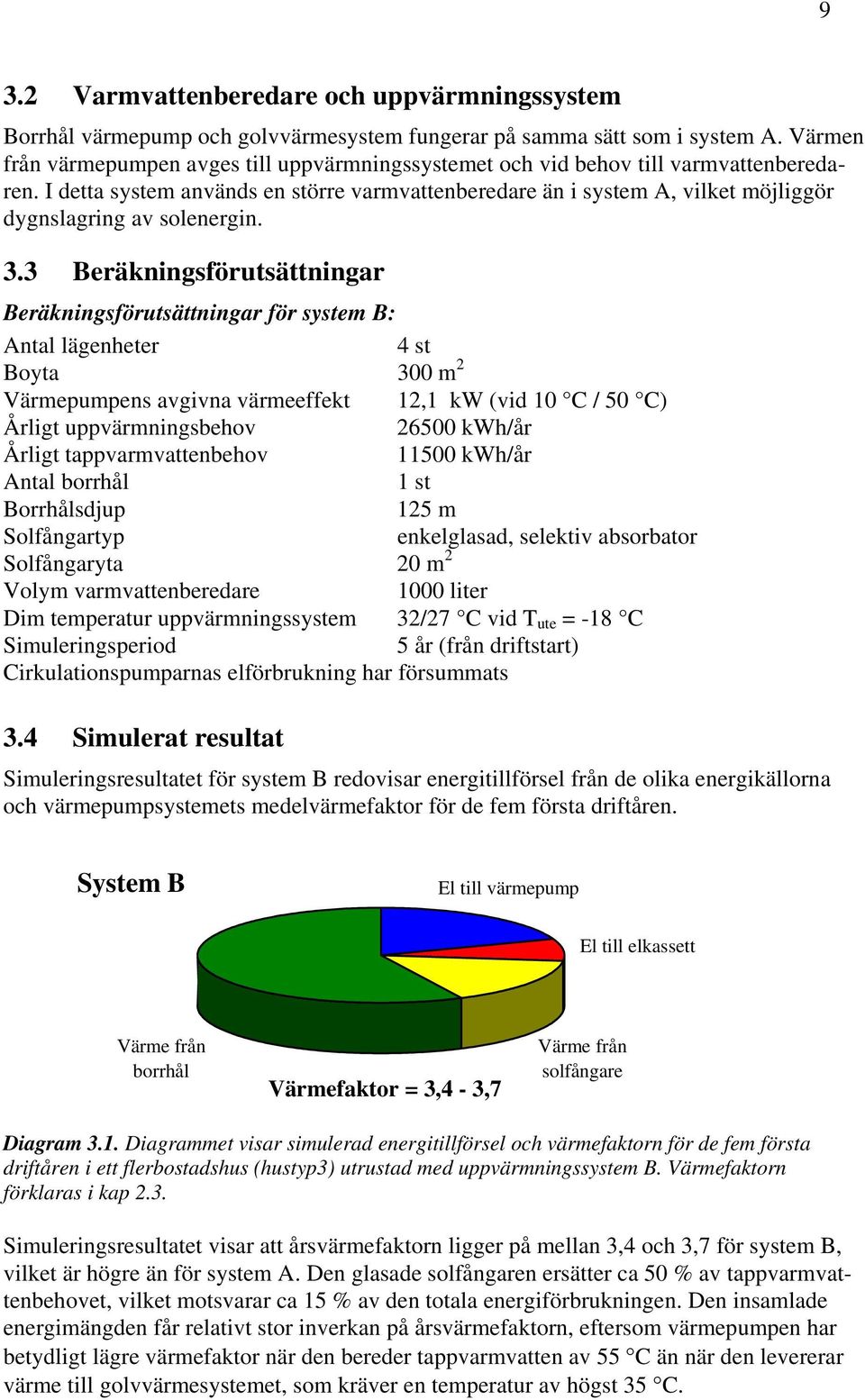 I detta system används en större varmvattenberedare än i system A, vilket möjliggör dygnslagring av solenergin. 3.