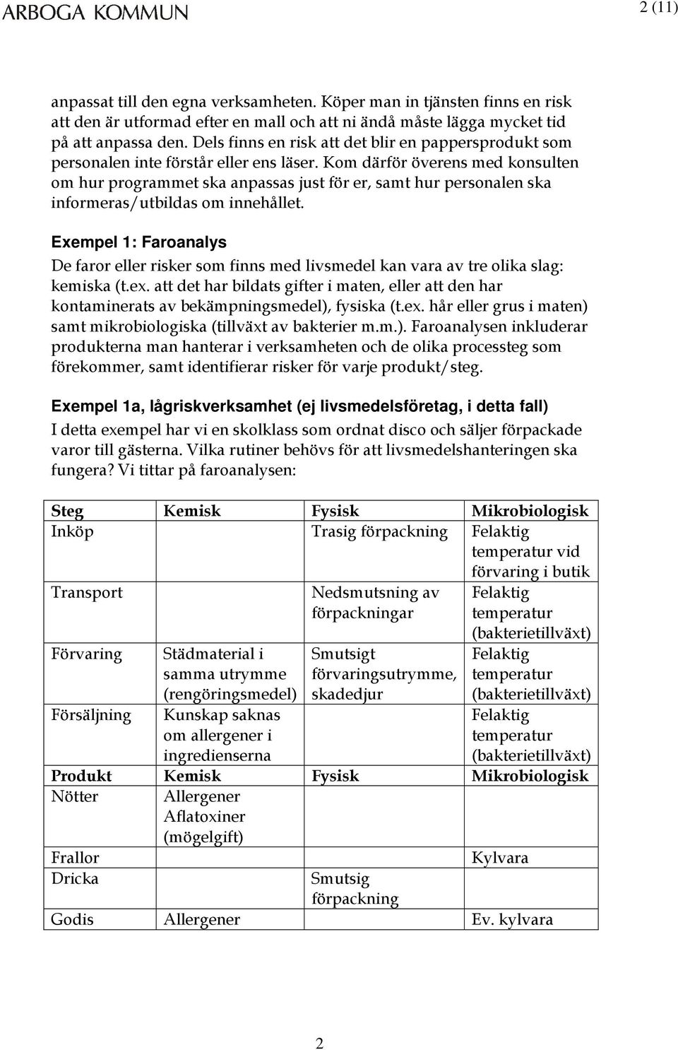 Kom därför överens med konsulten om hur programmet ska anpassas just för er, samt hur personalen ska informeras/utbildas om innehållet.