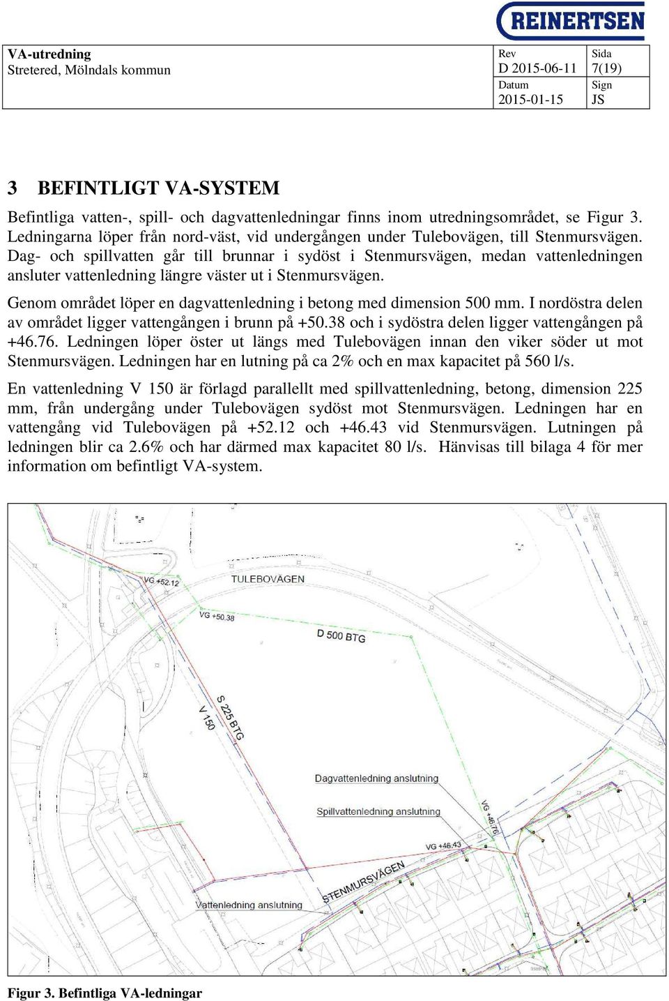 Dag- och spillvatten går till brunnar i sydöst i Stenmursvägen, medan vattenledningen ansluter vattenledning längre väster ut i Stenmursvägen.